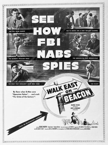 ad slick George Murphy film noir Walk East on Beacon 7231-01