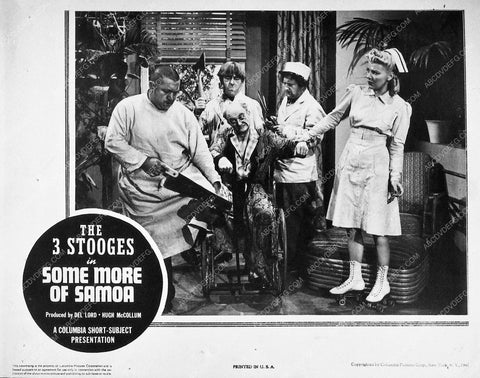 Three Stooges Moe Larry Curly comedy short Some More of Somoa 7877-23