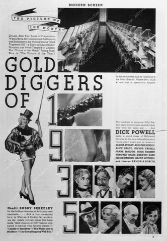 ad slick Gold Diggers of 1935 7992-02