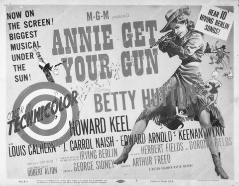 ad slick Betty Hutton Annie Get Your Gun 8129-14