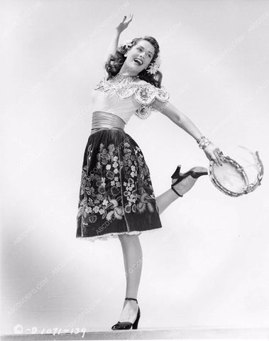 Jinx Falkenburg and tambourine film The Gay Senorita 81bx01-186