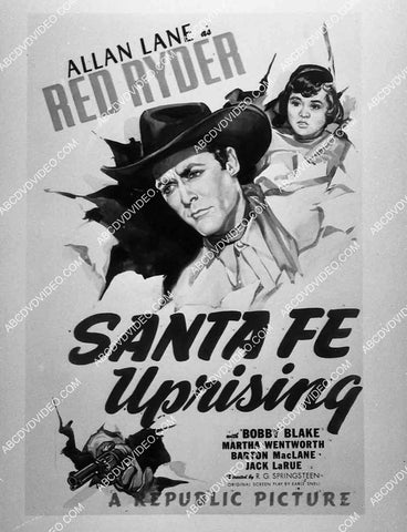 ad slick Allan Lane Robert Blake Red Ryder film Santa Fe Uprising 8201-38