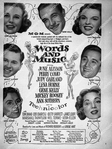 June Allyson Perry Como and cast film Words and Music 8233-1