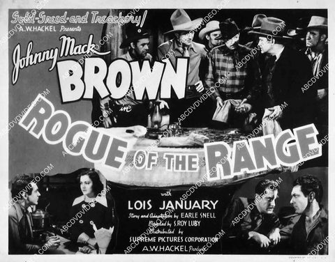 Johnny Mack Brown Lois January film Rogue of the Range 8274-11