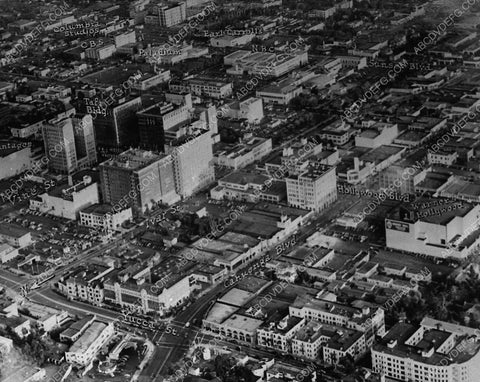 historic Los Angeles Hollywood aerial photog sequence w street names & buildings 8856a-14