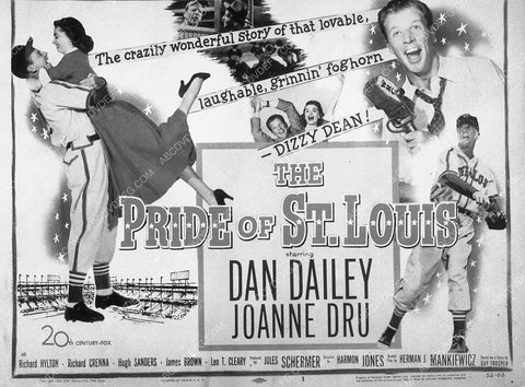 ad slick Dan Dailey Joanne Dru film The Pride of St. Louis 8969-36