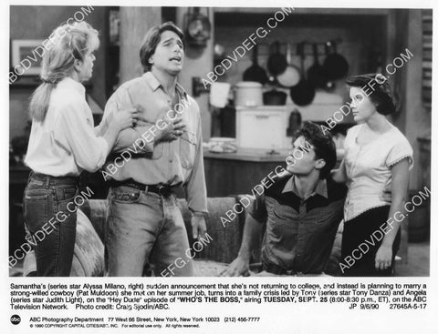Judith Light Tony Danza Pat Muldoon Alyssa Milano TV Who's the Boss 8B11-035