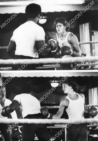 boxing Bob Minor teaches Timothy Van Patten some moves TV The White Shadow 8B11-094