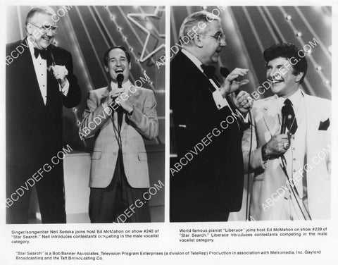 Ed McMahon Neil Sedaka Liberace TV talent show Star Search 8B11-147