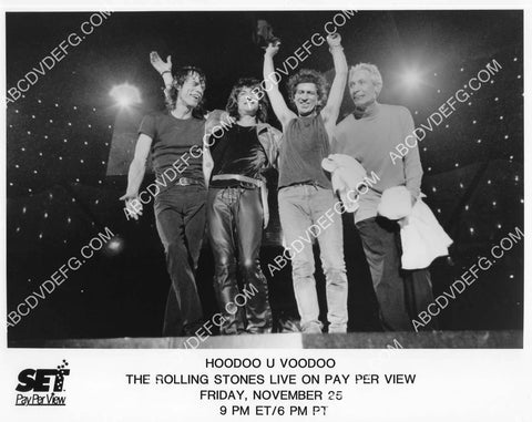 Mick Jagger Keith Richards Charlie Watts Ronnie Wood Rolling Stones TV pay per view 8B11-427