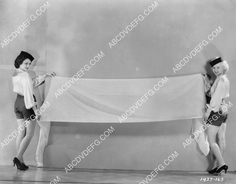 Lona Andre Mary Kornman hanging out a banner 8B11-735