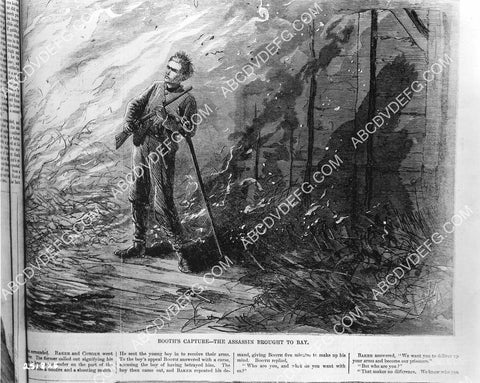 John Wilkes Booth assassination Abraham Lincoln as depicted in newspaper 8B11-796