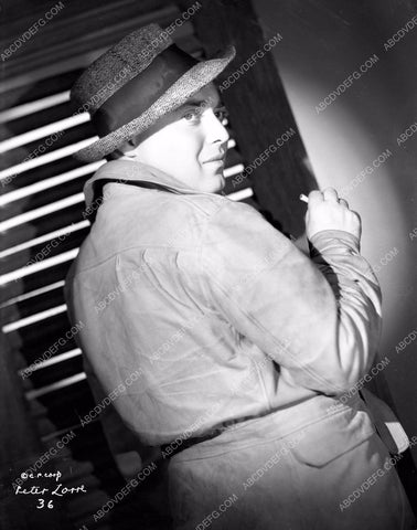Peter Lorre Coat and Cig Studio portrait 8b03-611