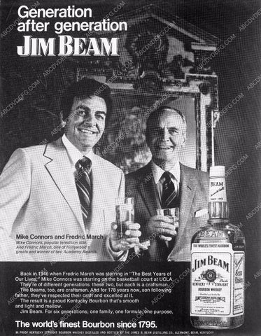 Fredric March Mike Touch Connors Jim Beam Bourbon ad 8b03-673