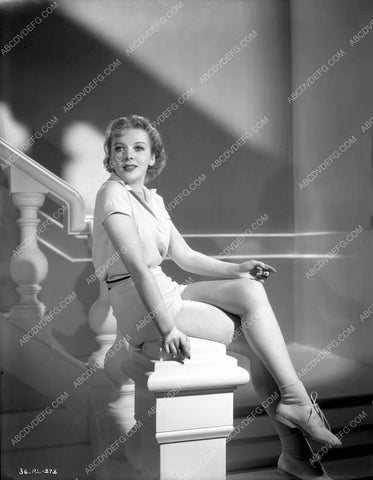cute Ida Lupino in shorts ready for tennis film One Rainy Afternoon 8b4-347