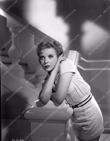cute Ida Lupino in shorts ready for tennis film One Rainy Afternoon 8b4-349