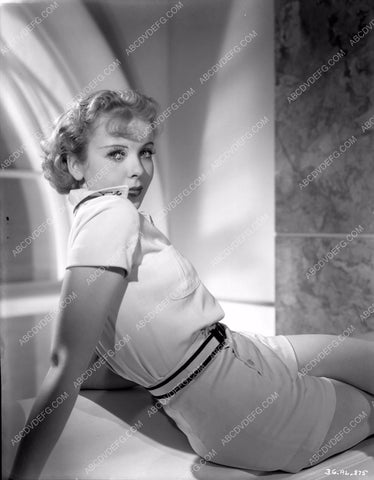 cute Ida Lupino in shorts ready for tennis film One Rainy Afternoon 8b4-350