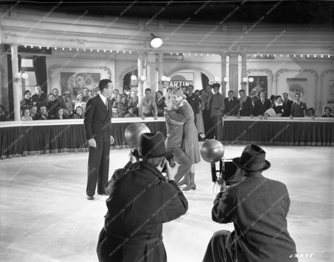 Francis Lederer Ida Lupino at ice rink film One Rainy Afternoon 8b4-479