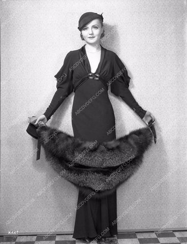 Nancy Carroll full length fashion in fur portrait 8b4-642