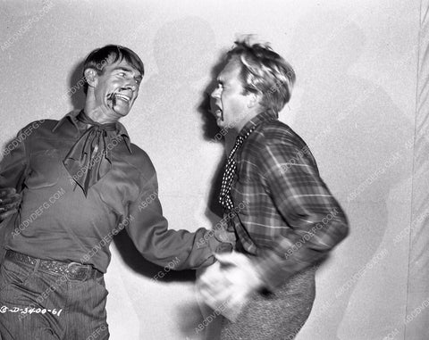Forest Tucker Randolph Scott duke it out film The Nevadan 8b4-735