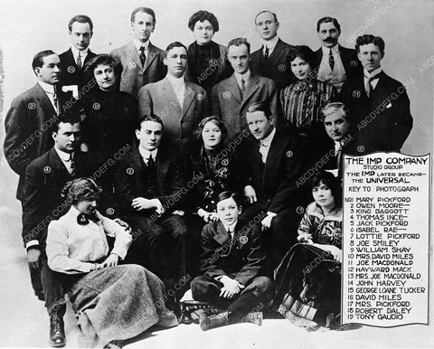 Mary Pickford Thomas Ince King Baggott others IMP Studio Group 8b5-291