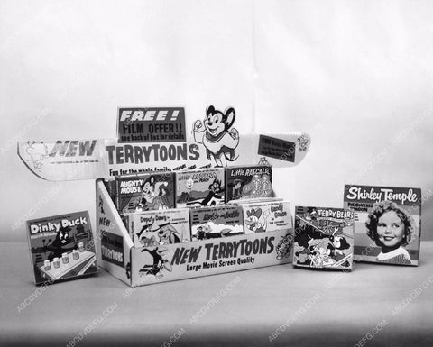 cool retail display for Terrytoons and Shirley Temple films 8b6-227
