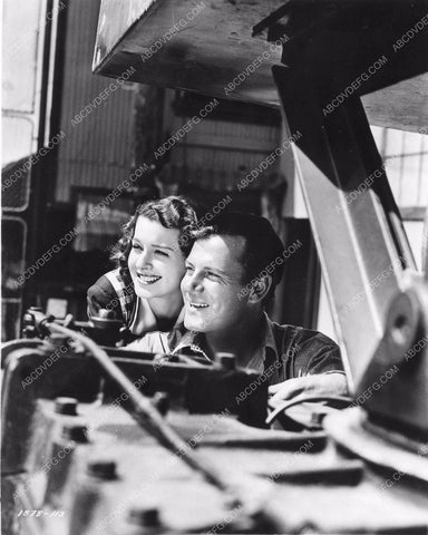 Joel McCrea and actress behind the scenes unknown film 8b6-389