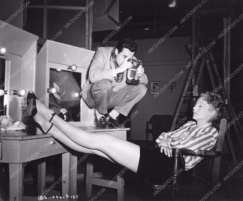 Guy Madison photographs Kim Novak napping between scenes 8b6-452