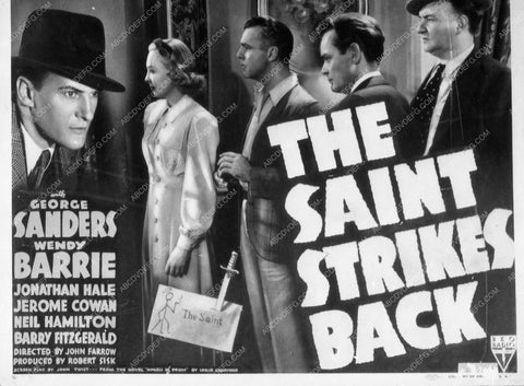 ad slick George Sanders film The Saint Strikes Back 9021-21