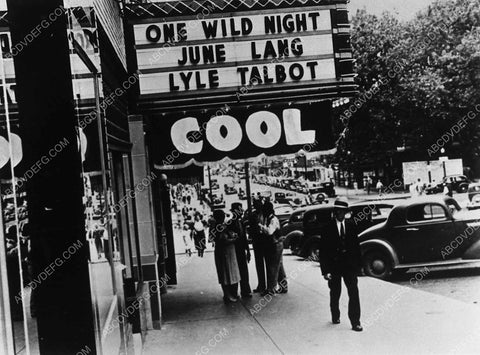 historic Lancaster Ohio movie theater running One Wild Night 9208-29