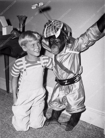 Jay North w monkey in space suit Dennis the Menace TV Show 9412-35