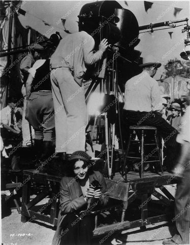 Lupe Velez hanging out with her dog behind the cameras 9660-10