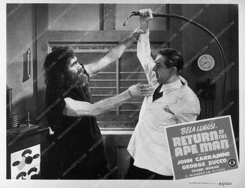 ad slick Bela Lagosi John Carradine Return of the Ape Man 9900-23