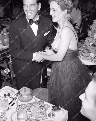 1938 Oscars Bette Davis Frank Capra having fun aa1938-06</br>Los Angeles Newspaper press pit reprints from original 4x5 negatives for Academy Awards.