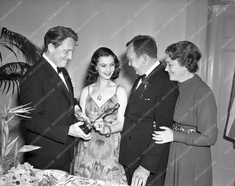 1939 Oscars Spencer Tracy Vivien Leigh Thomas Mitchell aa1939-18</br>Los Angeles Newspaper press pit reprints from original 4x5 negatives for Academy Awards.