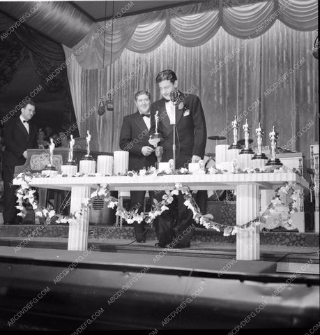 1940 Oscars Preston Sturges receiving his Academy Award aa1940-06</br>Los Angeles Newspaper press pit reprints from original 4x5 negatives for Academy Awards.