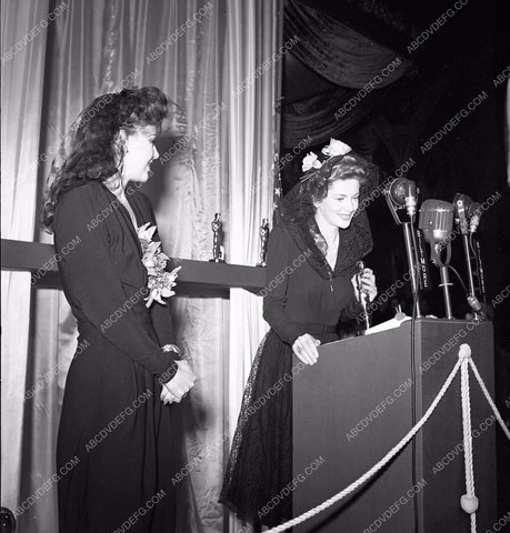 1941 Oscars Ginger Rogers Joan Fontainee Academy Awards aa1941-03</br>Los Angeles Newspaper press pit reprints from original 4x5 negatives for Academy Awards.