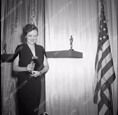 1941 Oscars Mary Astor and award at Academy Awards aa1941-32</br>Los Angeles Newspaper press pit reprints from original 4x5 negatives for Academy Awards.
