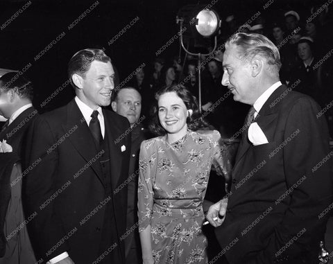 1943 Oscars George Murphy Teresa Wright Paul Lukas arriving aa1943-11</br>Los Angeles Newspaper press pit reprints from original 4x5 negatives for Academy Awards.