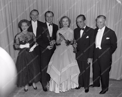 1951 Oscars George Sanders Greer Garson Humphrey Bogart Ronald Colman aa1945-06</br>Los Angeles Newspaper press pit reprints from original 4x5 negatives for Academy Awards.