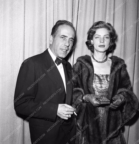 1951 Oscars Humphrey Bogart Lauren Bacall Academy Awards aa1945-15</br>Los Angeles Newspaper press pit reprints from original 4x5 negatives for Academy Awards.