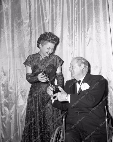 1946 Oscars Anne Baxter Lionel Barrymore Academy Awards aa1946-09</br>Los Angeles Newspaper press pit reprints from original 4x5 negatives for Academy Awards.