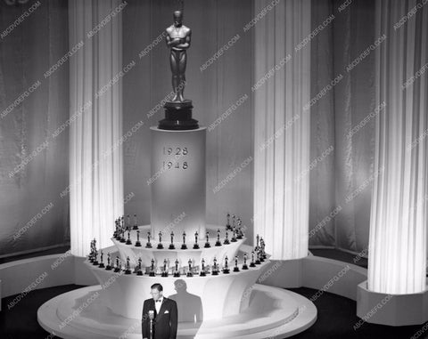 1947 Oscars stage shot of ceremonies Academy Awards aa1947-33</br>Los Angeles Newspaper press pit reprints from original 4x5 negatives for Academy Awards.
