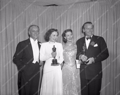 1948 Oscars Ronald Colman Jane Wyman Loretta Young Doug Fairbanks aa1948-05</br>Los Angeles Newspaper press pit reprints from original 4x5 negatives for Academy Awards.