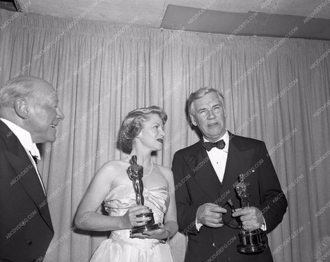 1948 Oscars Edmund Gwenn Claire Trevor John Huston aa1948-13</br>Los Angeles Newspaper press pit reprints from original 4x5 negatives for Academy Awards.