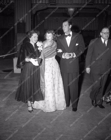 1949 Oscars June Allyson Rod Cameron arriving Academy Awards aa1949-10</br>Los Angeles Newspaper press pit reprints from original 4x5 negatives for Academy Awards.
