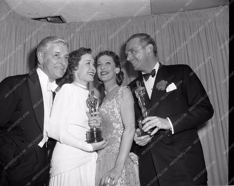 1949 Oscars Ronald Colman Loretta Young Jane Wyman aa1949-114</br>Los Angeles Newspaper press pit reprints from original 4x5 negatives for Academy Awards.
