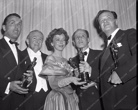 1949 Oscars Ida Lupino Robert Rossen Joseph L. Mankiewicz aa1949-14</br>Los Angeles Newspaper press pit reprints from original 4x5 negatives for Academy Awards.