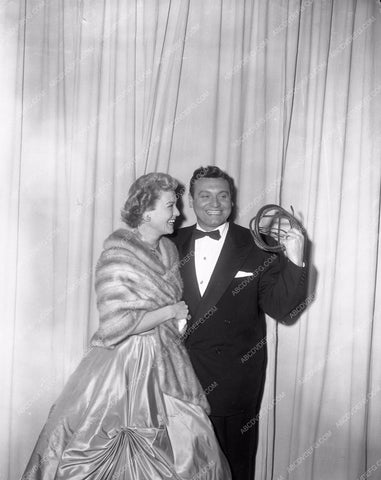1949 Oscars movie stars posing for press Academy Awards aa1949-31</br>Los Angeles Newspaper press pit reprints from original 4x5 negatives for Academy Awards.