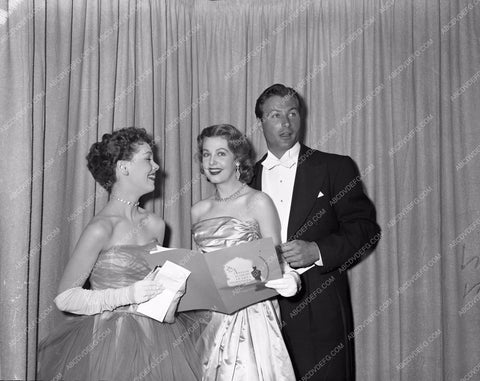 1949 Oscars Arlene Dahl Lex Barker Academy Awards aa1949-35</br>Los Angeles Newspaper press pit reprints from original 4x5 negatives for Academy Awards.